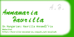 annamaria havrilla business card